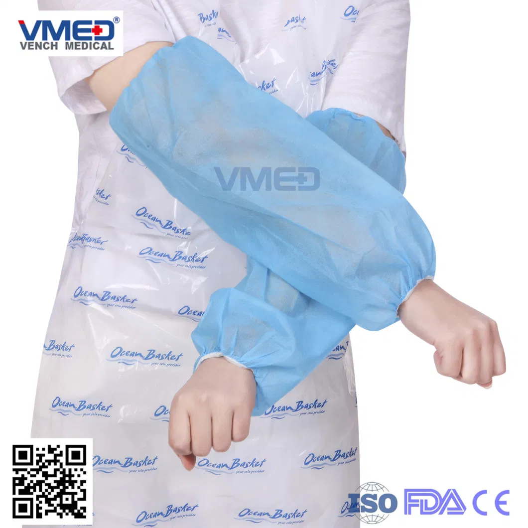 Nonwoven White Sleeve Cover, Food Processing/ Clean Room /Surgical Non-Woven Sleeve Cover for Women or Men, Disposable Non-Woven Sleeve Cover