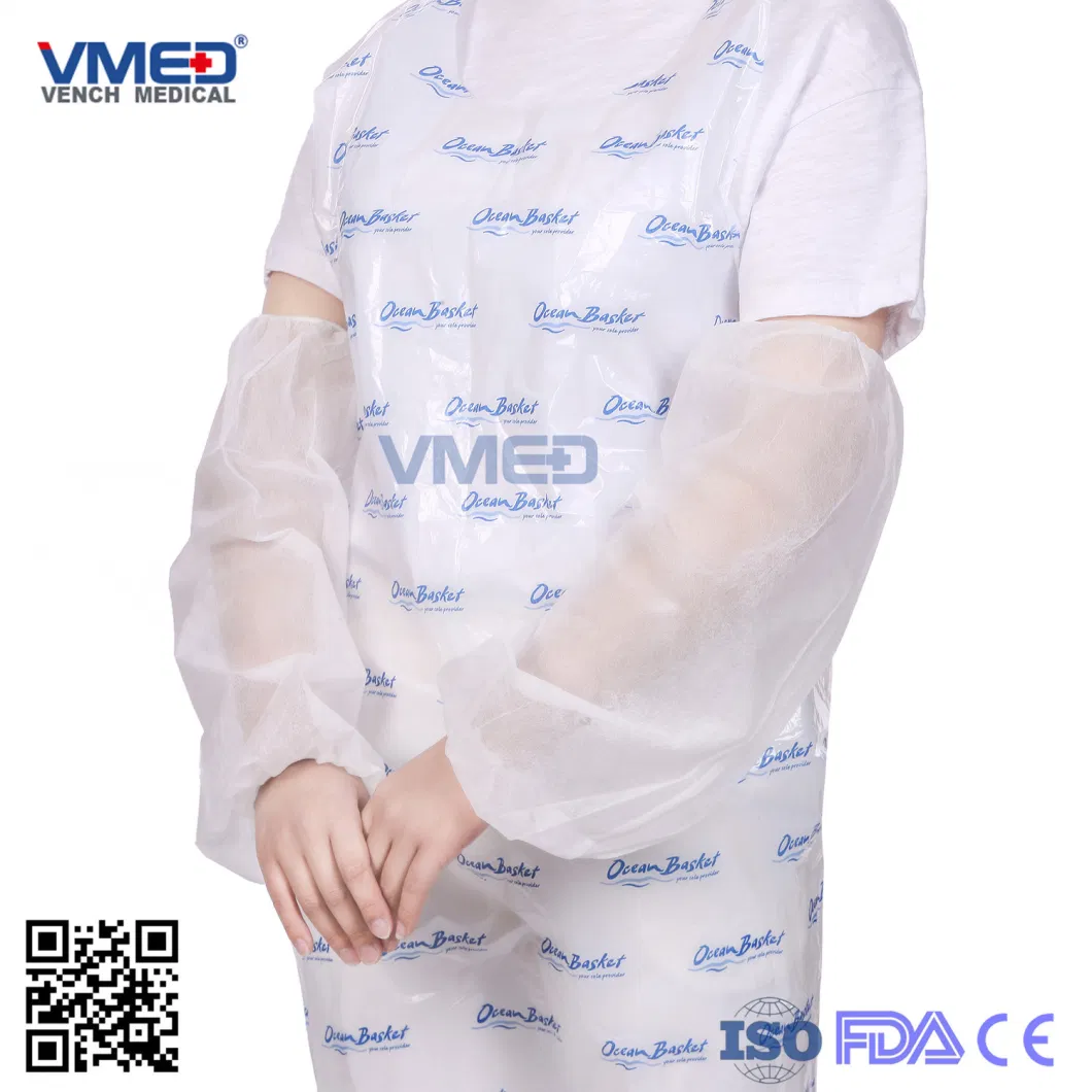 Nonwoven White Sleeve Cover, Food Processing/ Clean Room /Surgical Non-Woven Sleeve Cover for Women or Men, Disposable Non-Woven Sleeve Cover