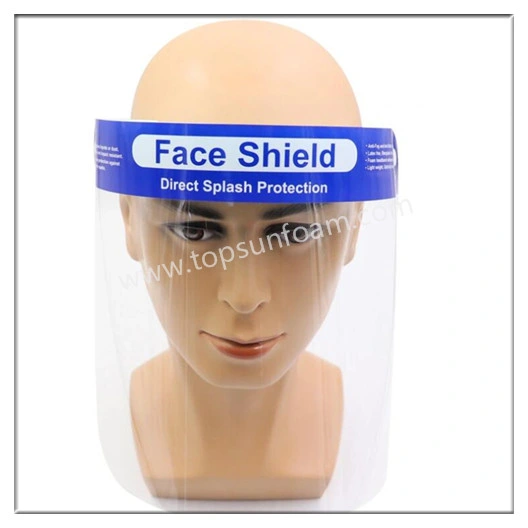 Self Adhesive PU Sponge Foam Disposable Face Shield and Mask with Anti-Fog