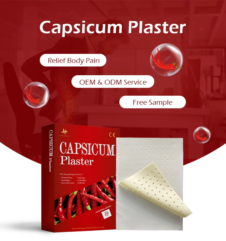 Medical Perforated Cotton Fabric Body Pain Relieve Heat Capsaicin Plaster