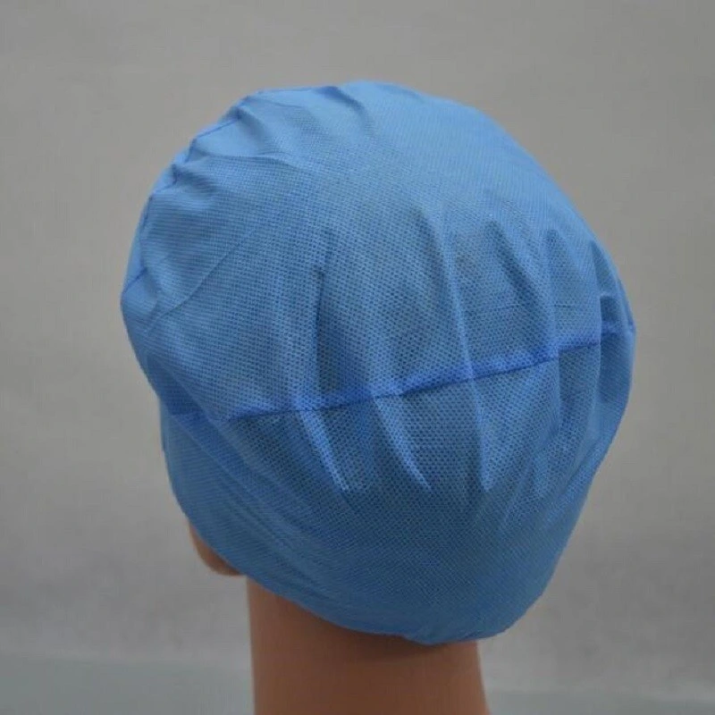 Disposable PP Non Woven Doctor and Nurse Cap with Adjustable Elastic at Back to Protect From The Water, Dust and Virus