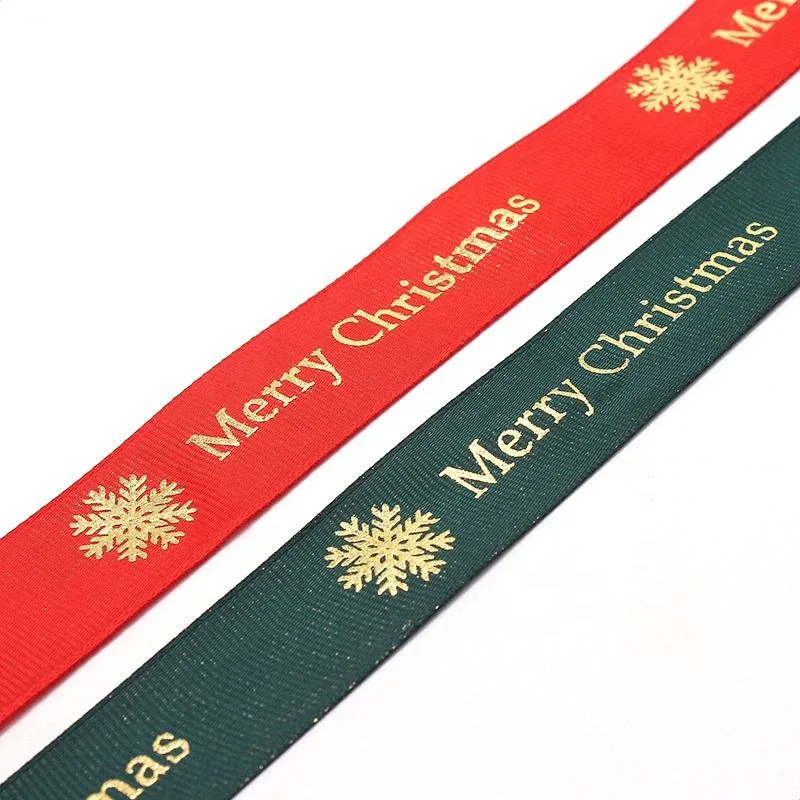 100 Yards Manufacturer Wholesale Wrapping Gift Printed Silky Single Faced Grosgrain Silk Satin Ribbon Roll with Logo