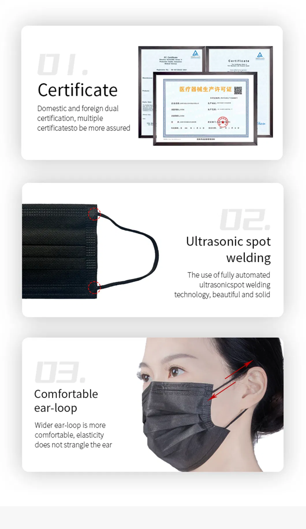 Medical Surgical 3ply Disposable Protective Suppliers From China Disposable Medical Face Mask