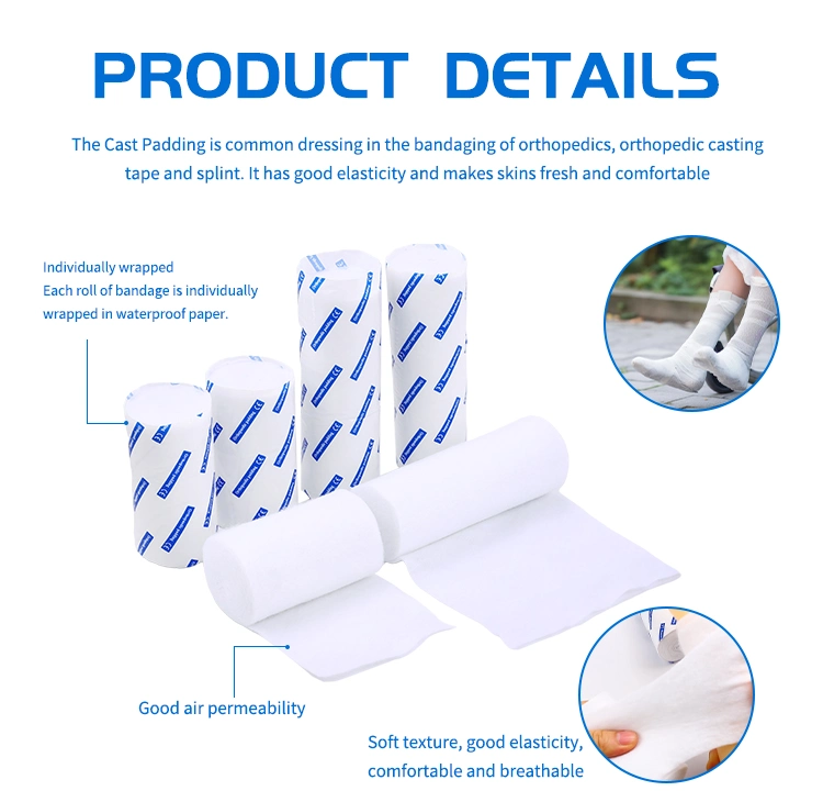 Medical Consumables Polyester Cotton Synthetic Casting Tape Undercast Orthopedic Cast Padding