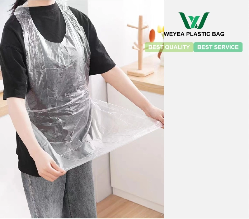 Cheap Price Waterproof White Blue Disposable Plastic LDPE HDPE Apron