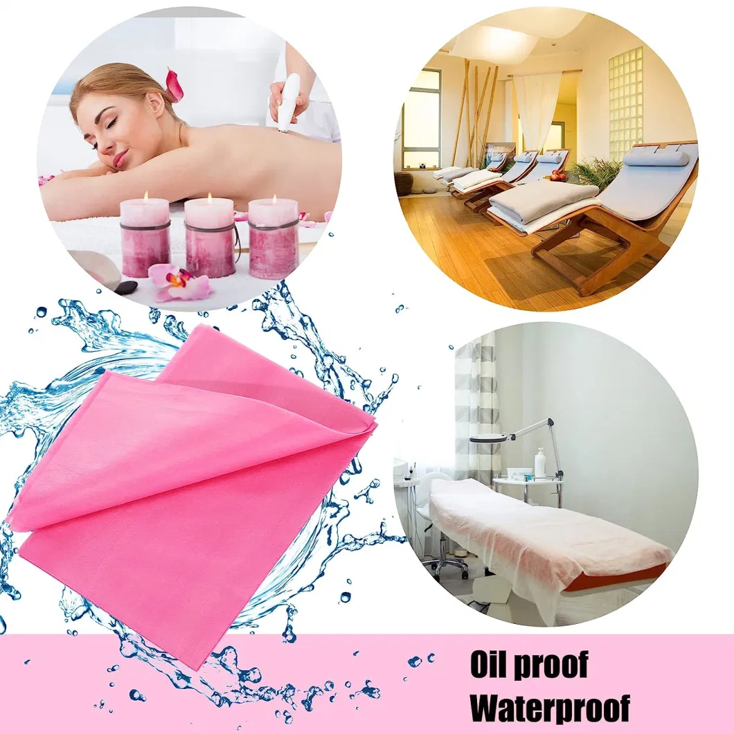 Disposable Massage Table Sheets 100PCS, 71&quot; X 31&quot; White SPA Bed Covers, Breathable Non-Woven Fabric Sheets for Lash, Wax, Tattoo