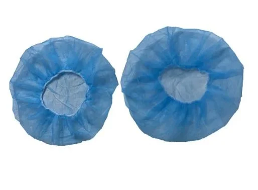 Non-Woven Fabrics Blue Medical Head Cap Disposable Bouffant Caps Soft