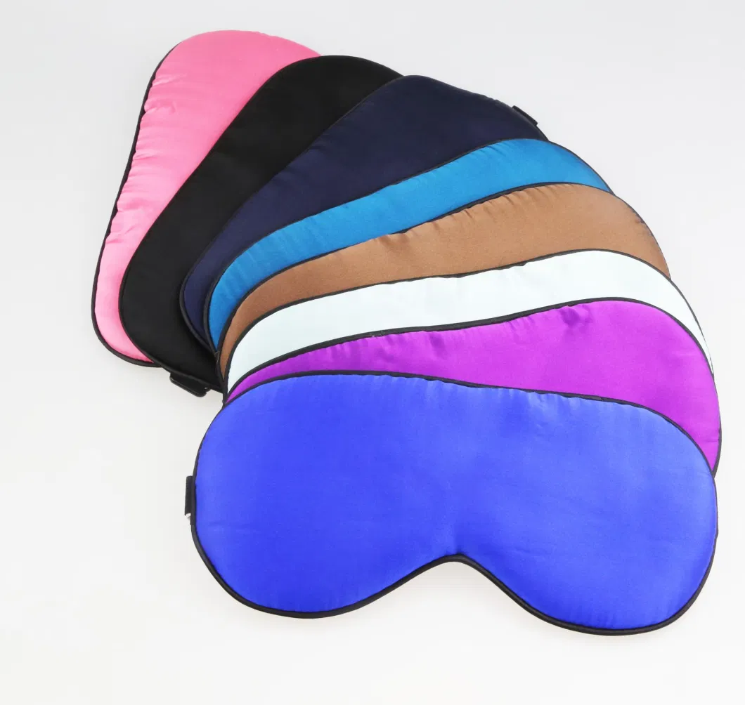 New Products Colors of Luxury 100% Pure Silk Eye Masks Comfortable Breathable Custom Silk Sleep Eye Patch Shade with Adjustable Strap for Sleeping and Cosmetic