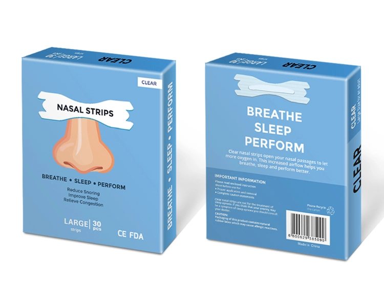 Customized Bulk Clear Nose Plaster Breathes Right Anti Snoring