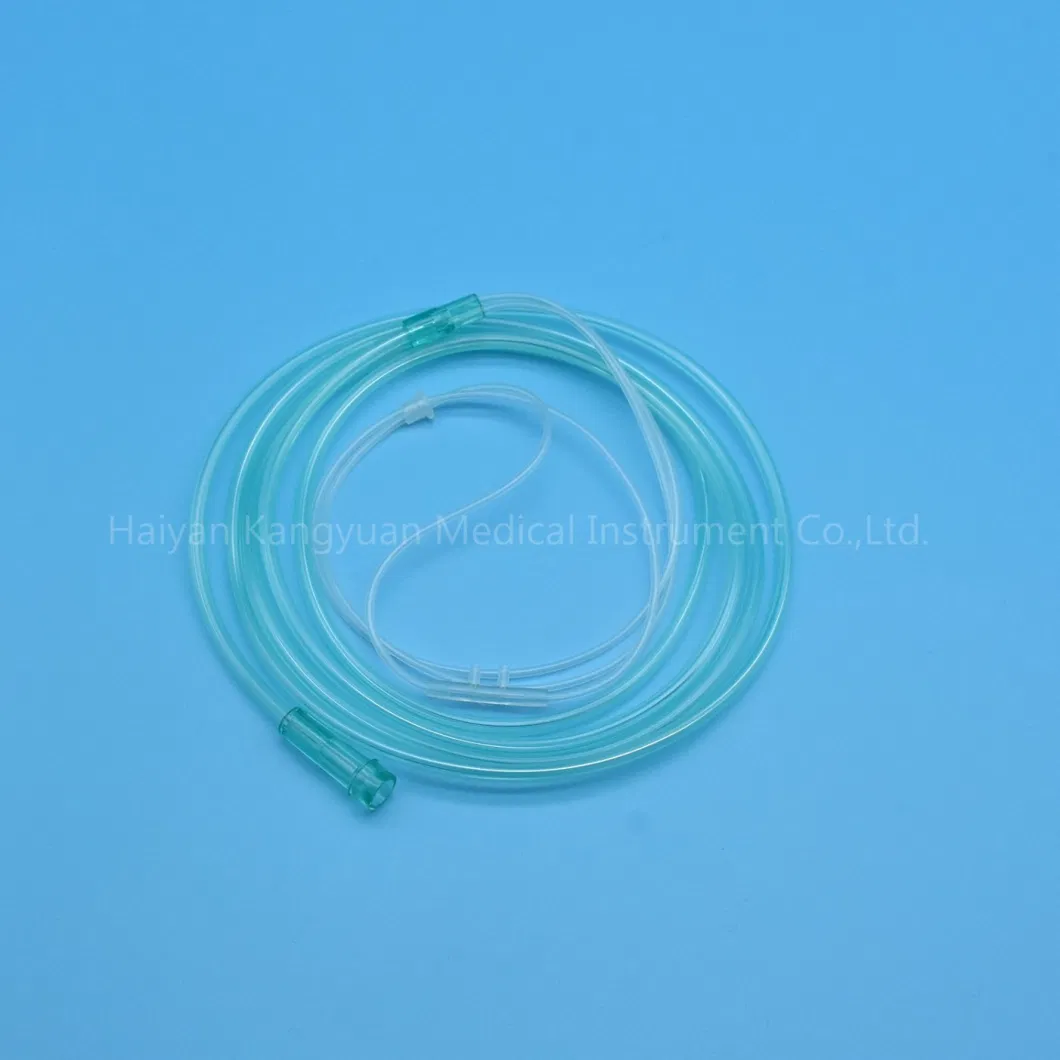 PVC Oxygen Nasal Cannula Transparent Tube Soft Tip Medical Cannula Disposable