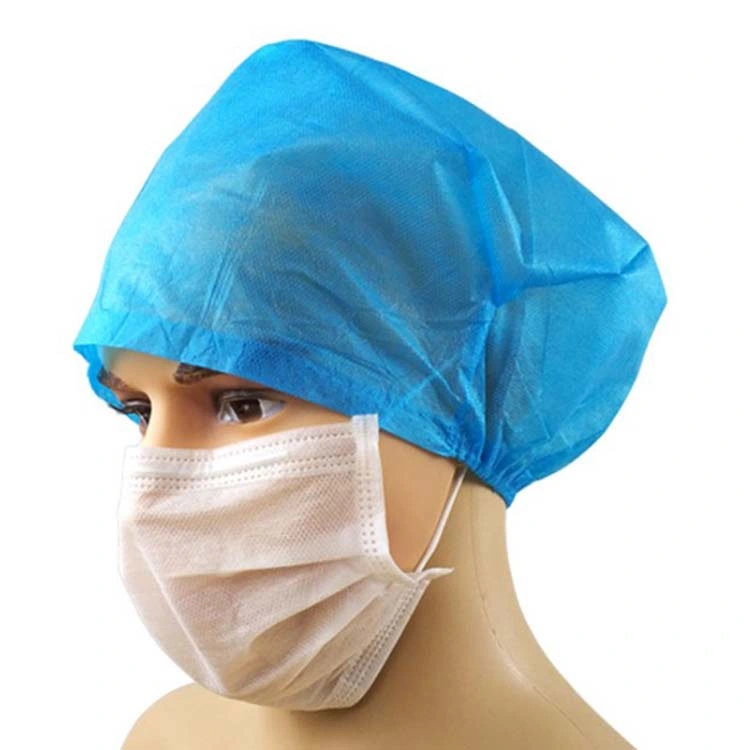 Medical Doctor Cap with 2 Ties Hospital Disposable PP White Surgical Cap
