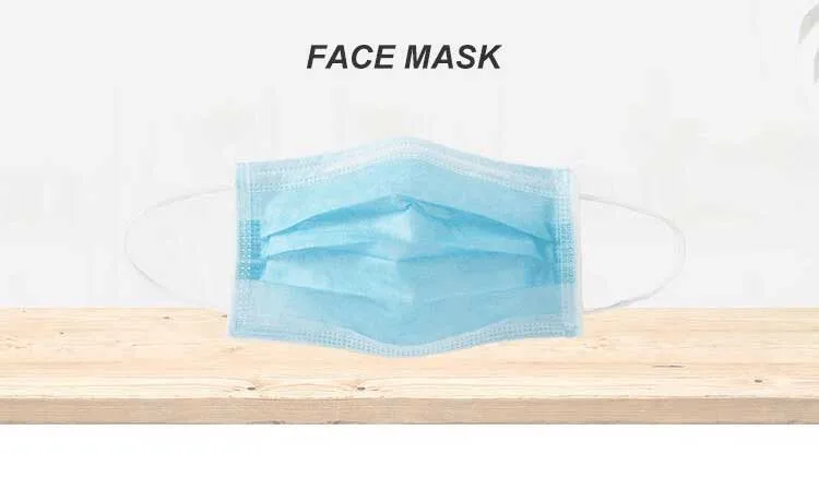 Wholesale Three Layers Protective Non Woven Fabrics Face Mask Disposable Face Mask