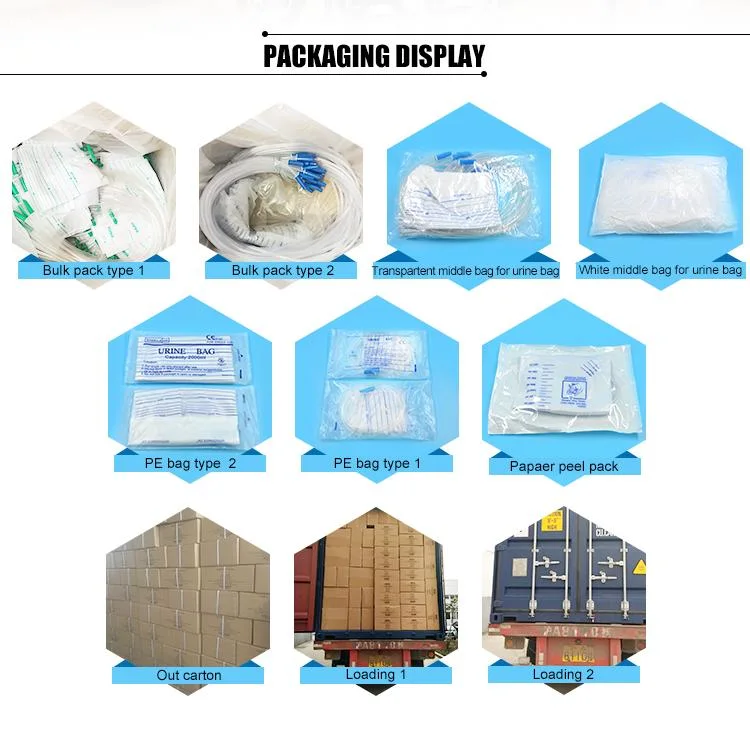CE Certificated China Needleless Sampling Port Sterile Luxury 2000ml 2500ml 4000ml 5000ml 10000ml Close System Urine Drainage Bags Collection Bag