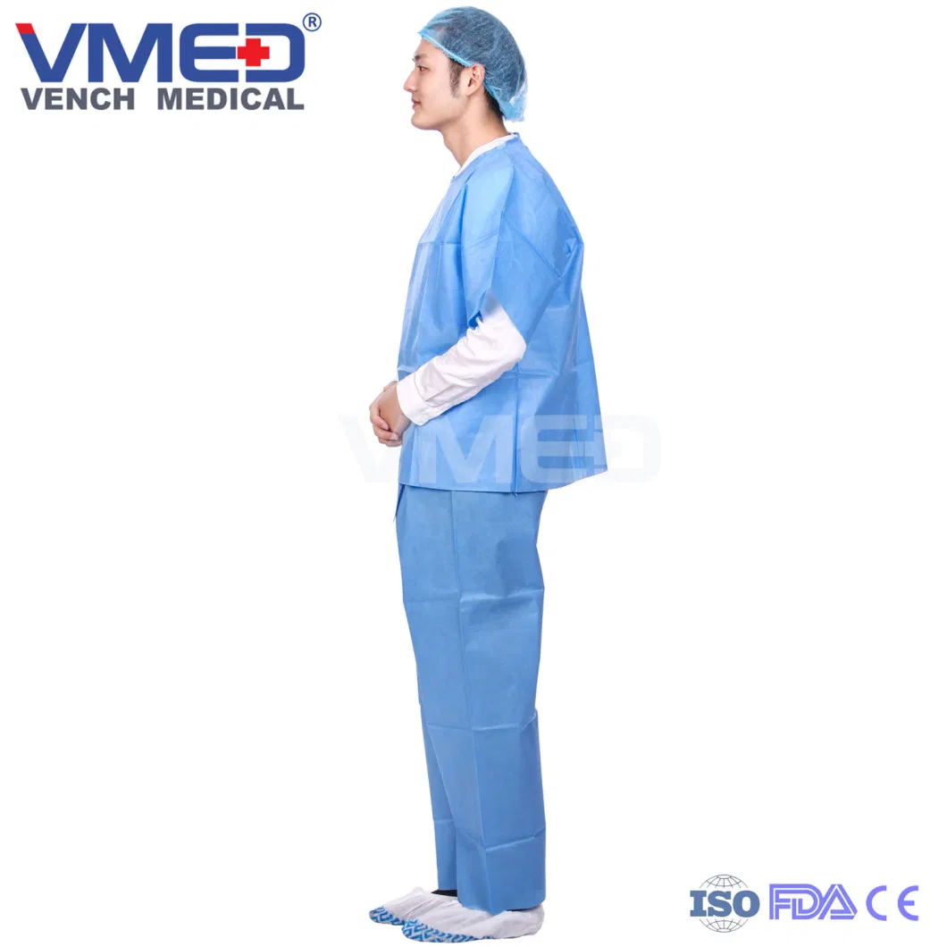 Disposable Nonwoven Hospital Medical Scrub Suit for Doctor/Medical Uniform Scrub Suit