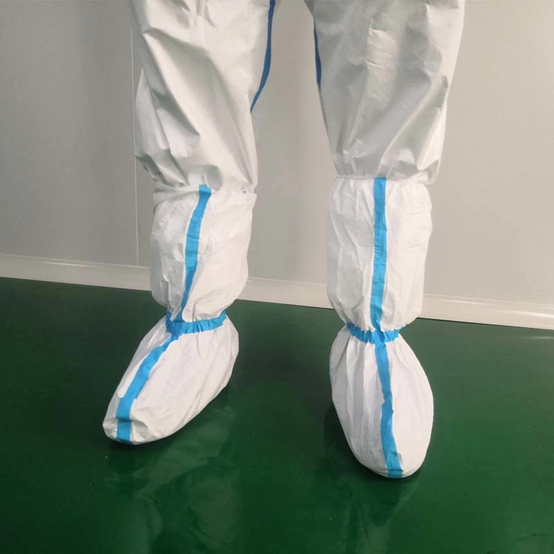 Surgical Boot Covers Shoe Waterproof Disposable PE CPE PP SMS Foot Cover Long Boot Cover with Elastics