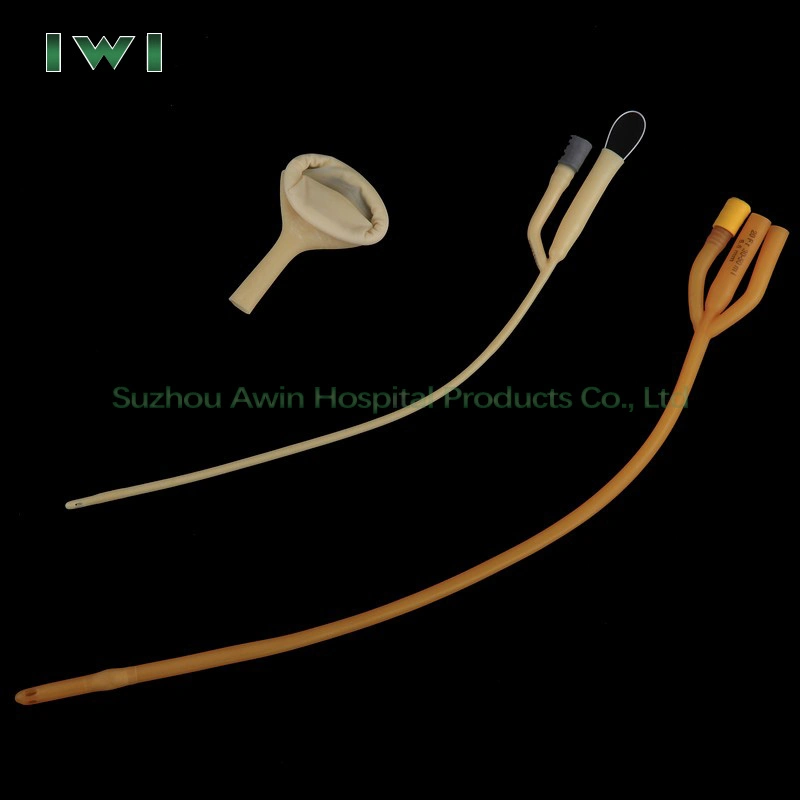 Silicone Latex Foley Balloon Catheter Urinary 2 Way / 3 Way