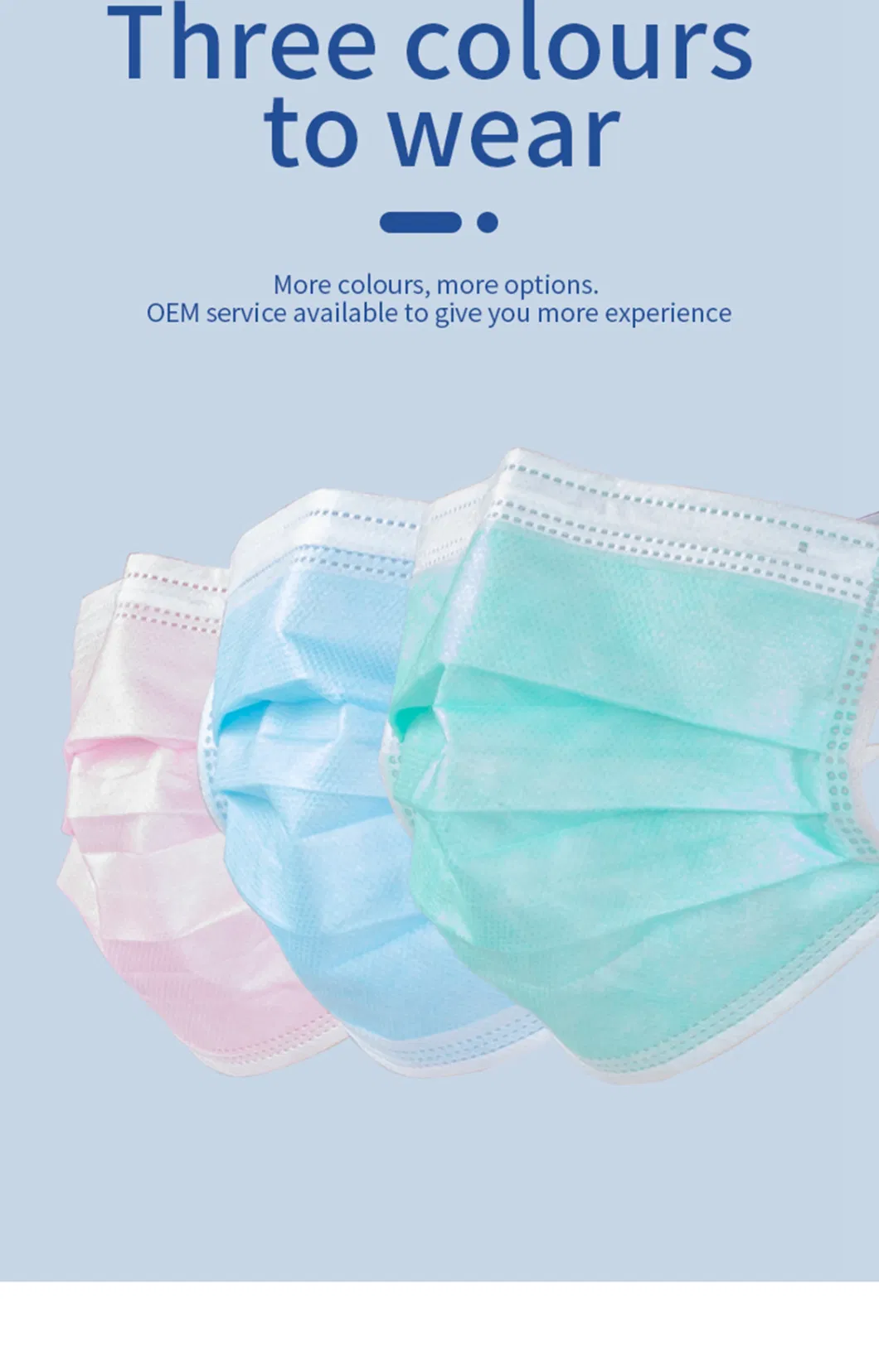 OEM Manufacture Hospital 3 Ply Surgical CE Non-Woven Disposable Medical Face Mask