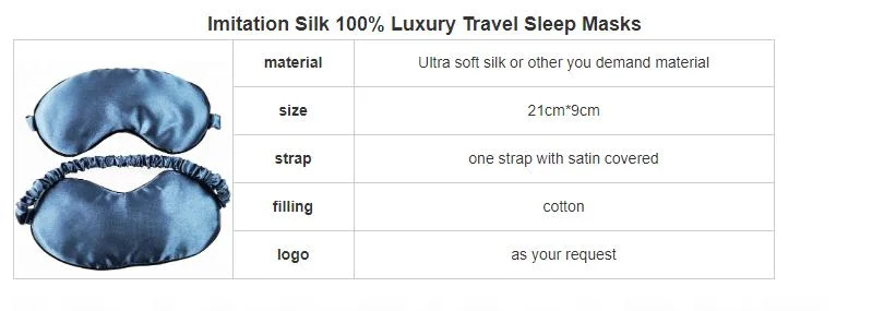 Imitation Silk Fabric Luxury Travel Sleep Masks Imitated Silk Like Material Funny Eye Patches Customized Gift Cute Blindfold Novelty Eyemasks