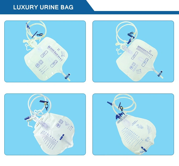 High Quality Eo Sterilized Medical Grade PVC 2000ml Disposable Urine Bag Urine Collection Bag Urine Drainage Bag