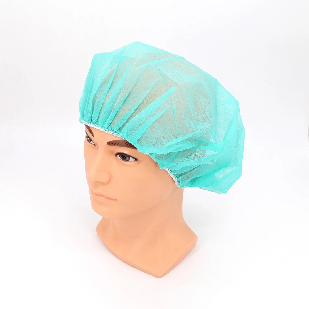 Medical Surgical Disposable PP Fabric Anti-Slip Single/Double Rubber Nonwoven Clip/Mop Cap