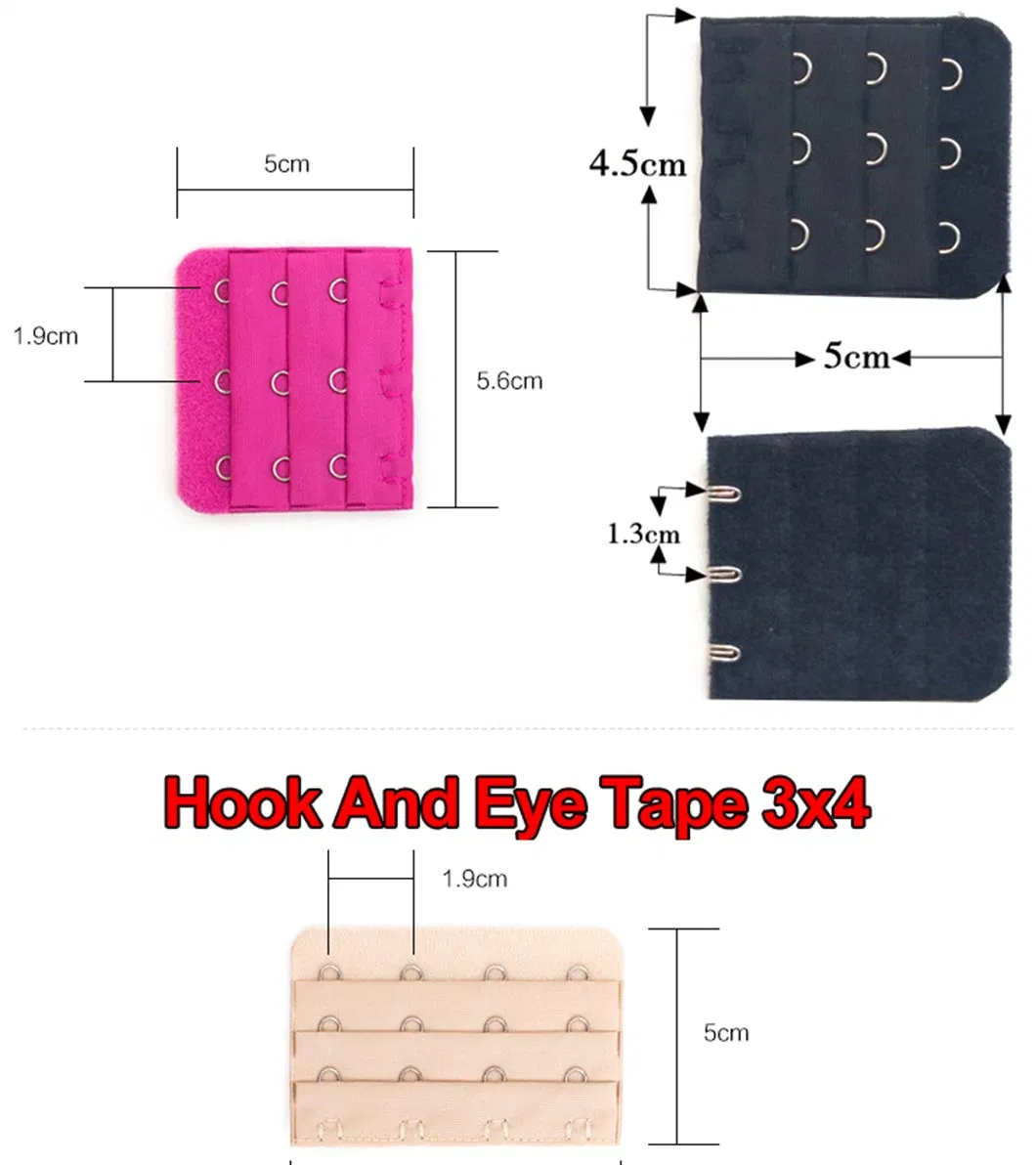 Hot Sales Custom Size Polyester Nylon Seamless Hook and Eye Tape for Swimwear Sports Bra