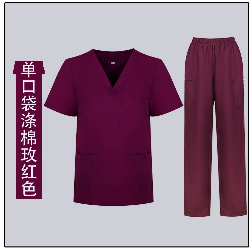 Women Wholesale Bulk Custom Made Short Sleeve Hospital Uniform Lab Coat Medical Nursing Scrub Dress