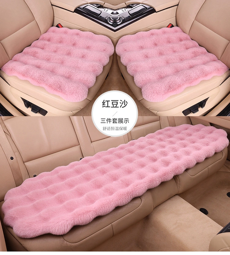 2024 Luxury Warm Winter Seat Cover China Factory Wholesale Fashion Sheepskin Car Seat Cushion Covers