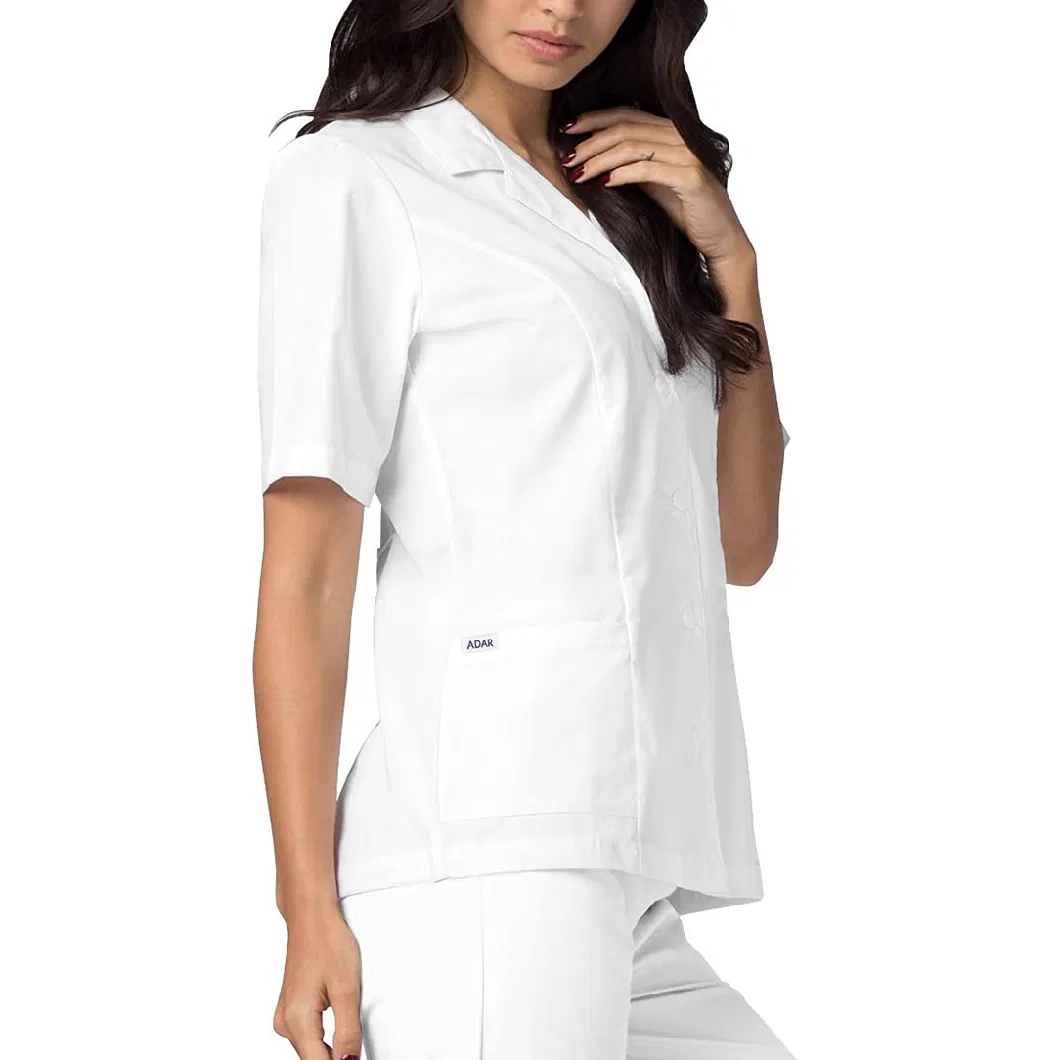 New Stylish Customized Logo Rayon Spandex Cotton Hospital Nursing Uniform Medical Scrubs