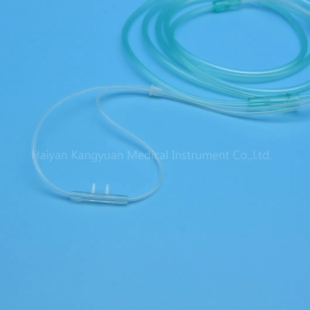PVC Oxygen Nasal Cannula Transparent Tube Soft Tip Medical Cannula Disposable