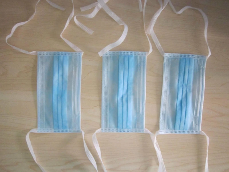 3ply PP Nonwoven Filter Face Mask Tie-on