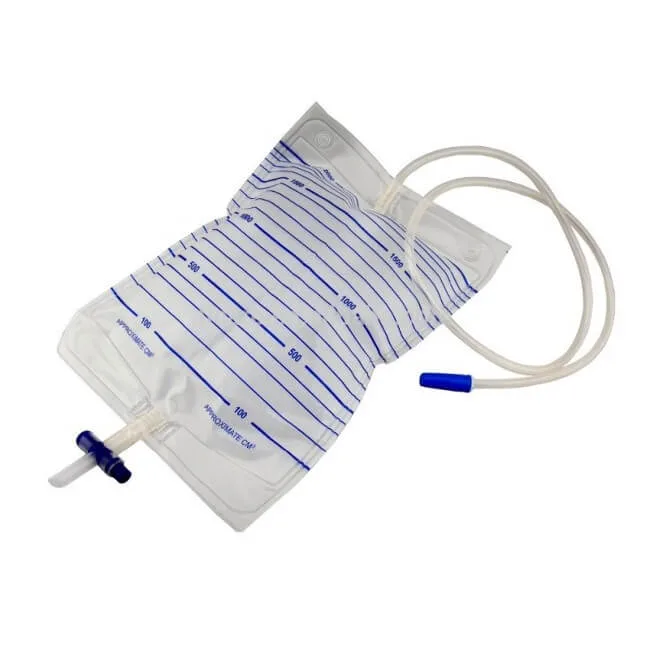 2000ml Disposable Urine Drainage Bag with Push Pull Valve T Valve