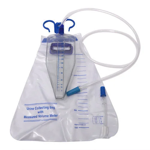 2000ml Disposable Urine Drainage Bag with Push Pull Valve T Valve