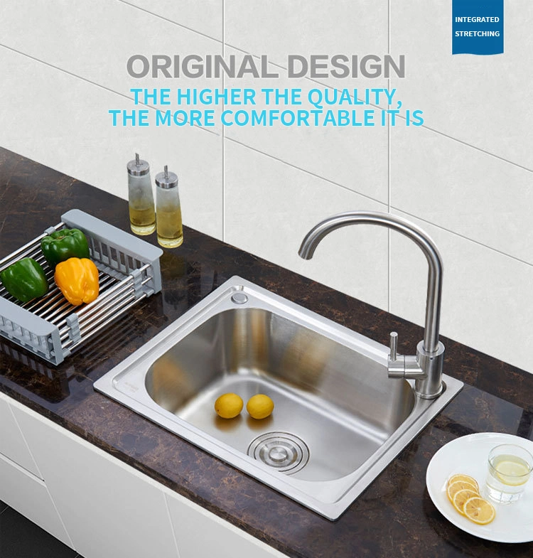 Stainless Steel Material Kitchen Used Style Kitchen Sink Unique Drainboard Stainless Steel Sink 304 Basin