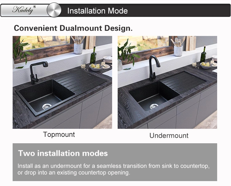 Low Price Top Mount Grey Double Bowl Rectangular Composite Granite Quartz Sinks Kitchen Sinks