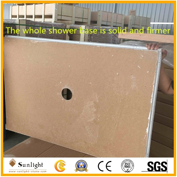 36 X60 Center Drain Cultured Marble Shower Pan Hotel Shower Base