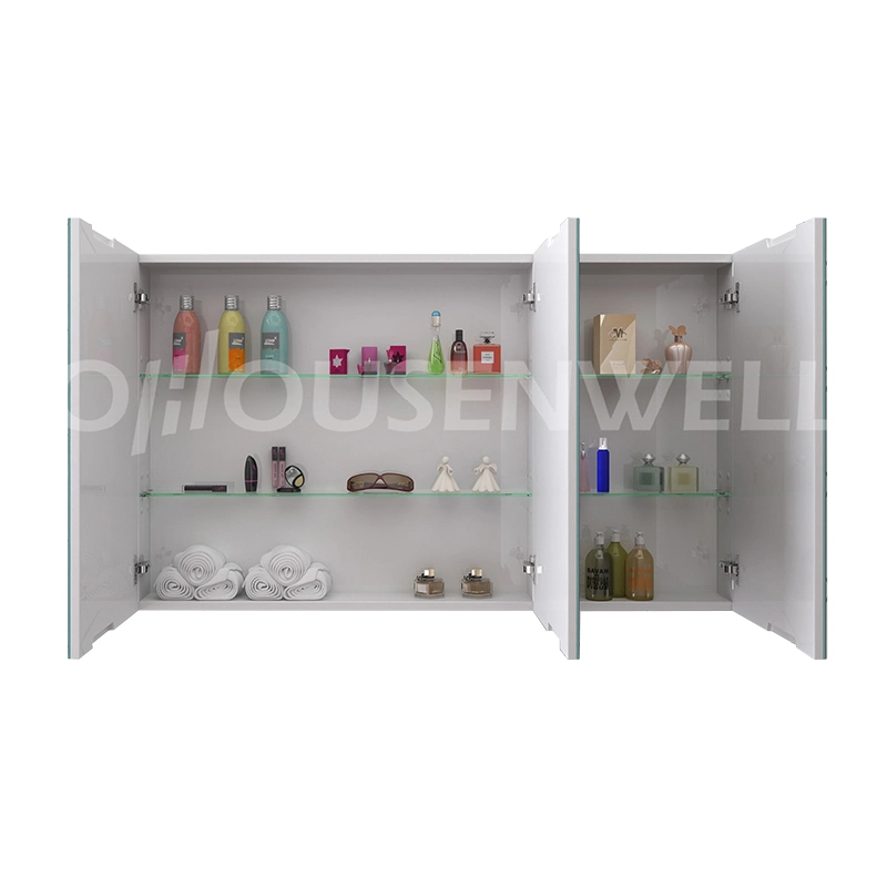 Painted Wood Wall Mounted Mirror Cabinet