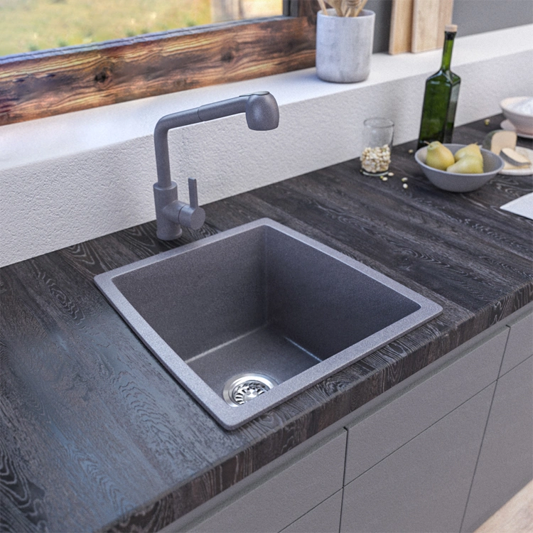 Artificial Stone Quartz Kitchen Wash Hand Basin Size Countertop Kitchen Sink