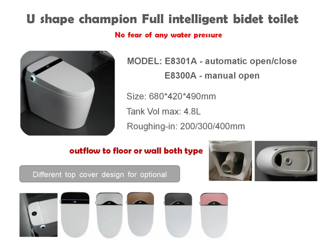 Elongated Smart Bidet Toilet Seat