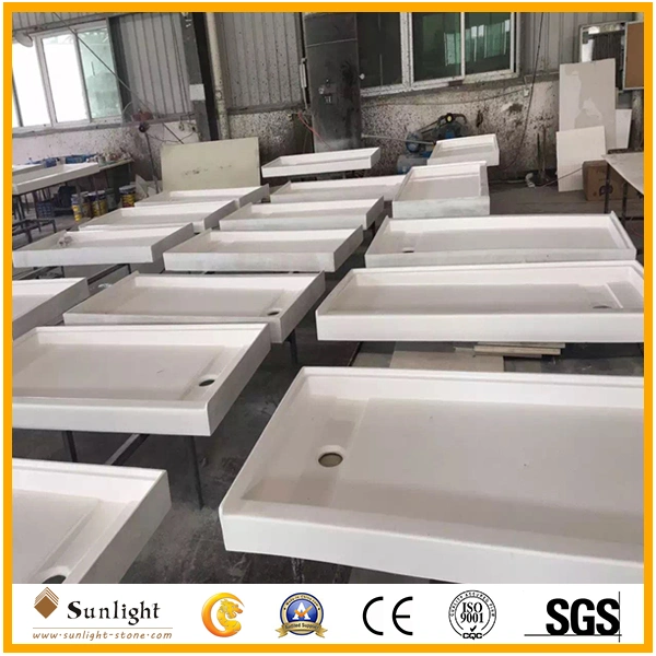 36 X60 Center Drain Cultured Marble Shower Pan Hotel Shower Base