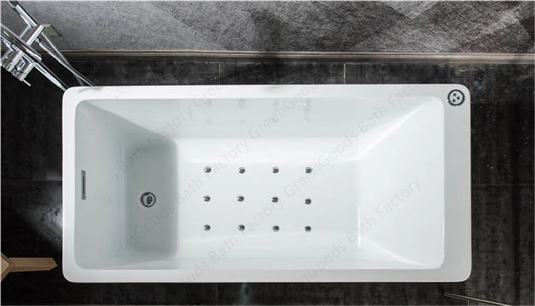 CE Malaysia Competitive Price Home Relax Big Freestanding Soaking Resin Acrylic Massage Jet Whirlpool Tab Mandi Bathtub