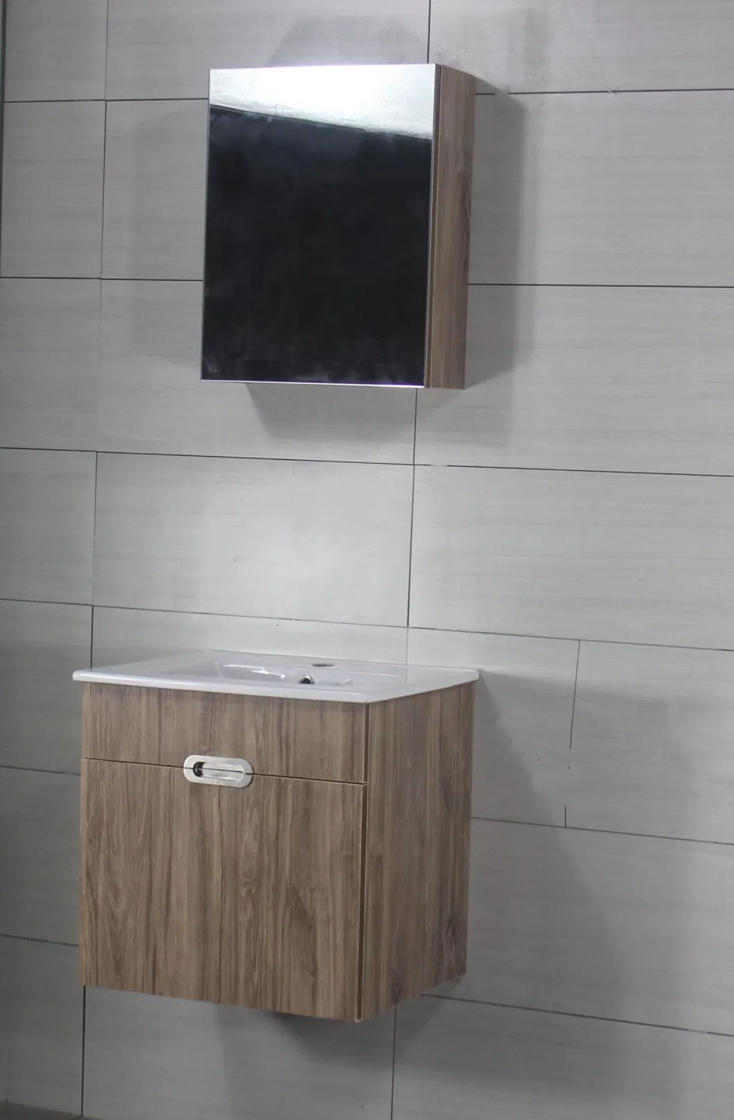 Vanities Home Modern Design PVC Melamine Bathroom Furniture Wall Hung Bathroom Vanity with Mirror Cabinet 500mm