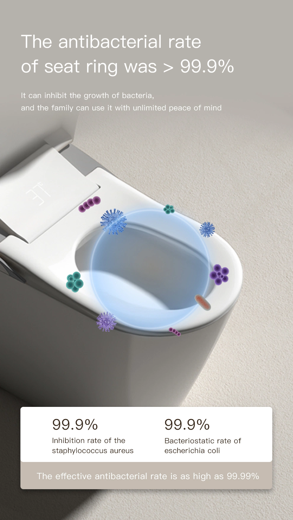 Chaozhou Sanitary Ware 220V Intelligent Wc Automatic Flush Toilet Electronic Toilet with Remote Control