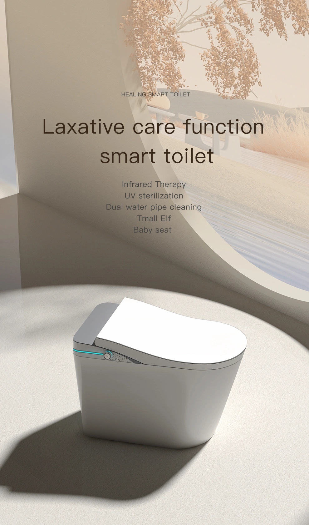 Chaozhou Sanitary Ware 220V Intelligent Wc Automatic Flush Toilet Electronic Toilet with Remote Control