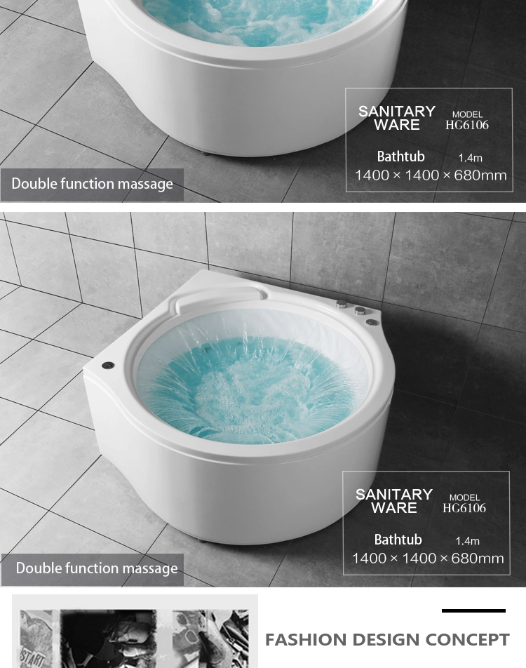 Bathtub Free Standing Large Round Jet Whirlpool Bathtubs