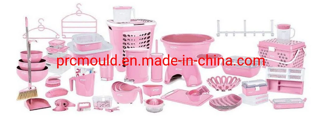 Plastic Injection Household Kitchen Vegetable Fruit Dish Rack Mould with Knit Design