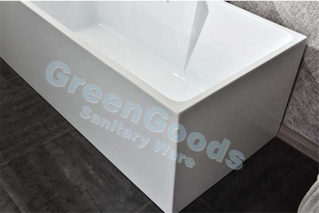 Greengoods Sanitary Ware Bath Factory Soaking Deep Square Shower Bathtub