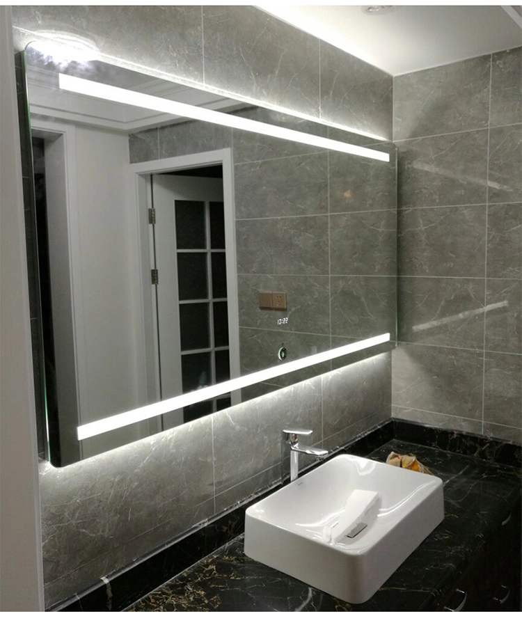 LED Bathroom Mirror with Light Anti-Fog Wall Mount Lamp Vanity Makeup Mirror Dimmable Smart Touch 3 Colors Lights