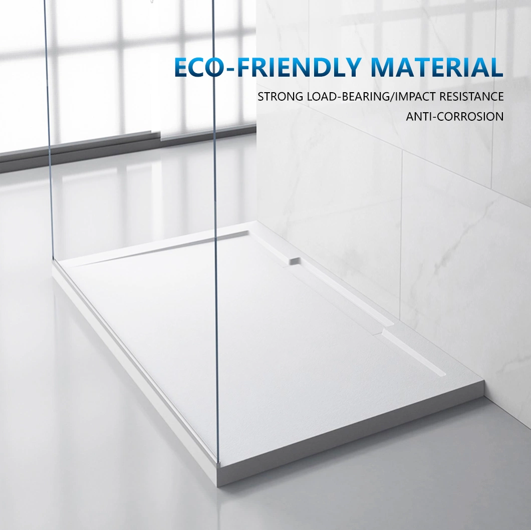 Hot Sale Rectangular Shape Artificial Stone Shower Tray Solid Surface Shower Base