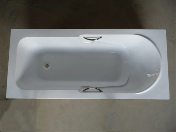 Modern Luxury Hotel Bathroom Simple Soaking Tubs Acrylic Rectangle Drop in Bathtub