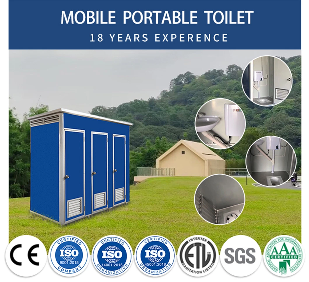 Flat Pack Prefab Steel Modular House Container Homes Portable Toilet for Home